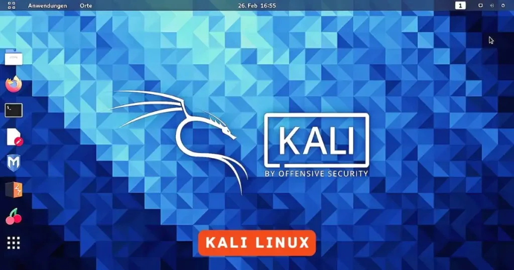 Kali Linux home screen