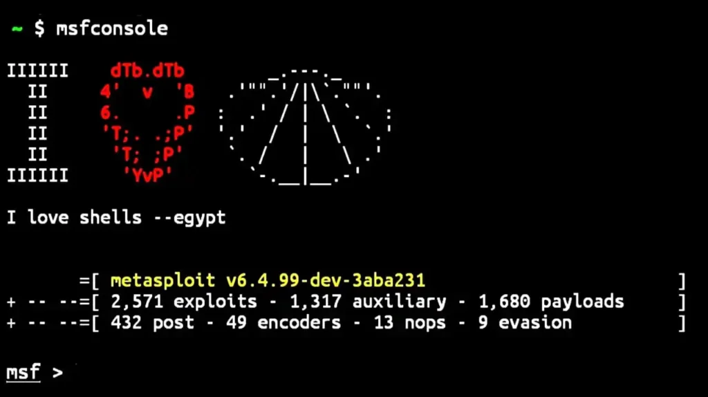 Metasploit start in Termux