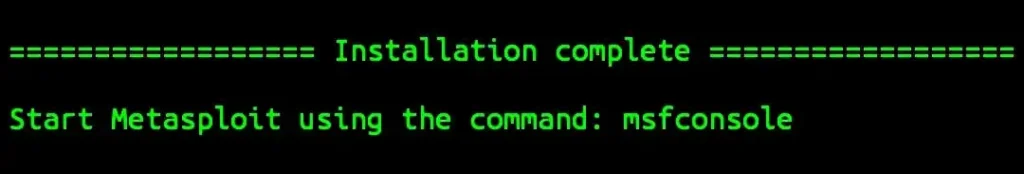 Metasploit installed in Termux
