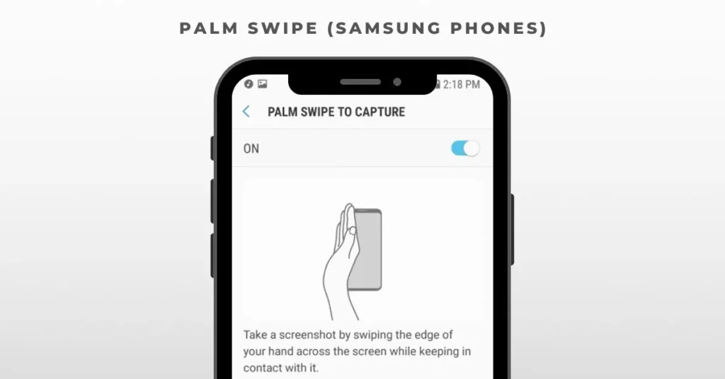 Palm swipe Samsung 