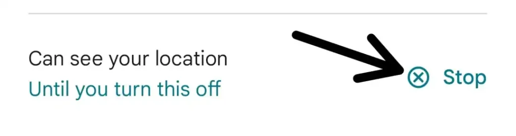 Stop location sharing in Google Maps