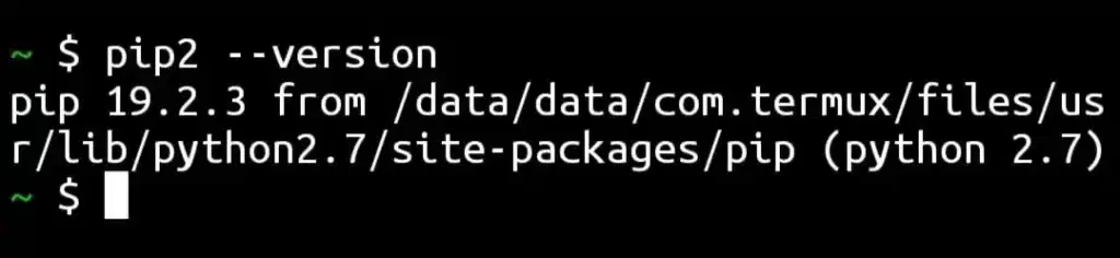 Check Pip2 version