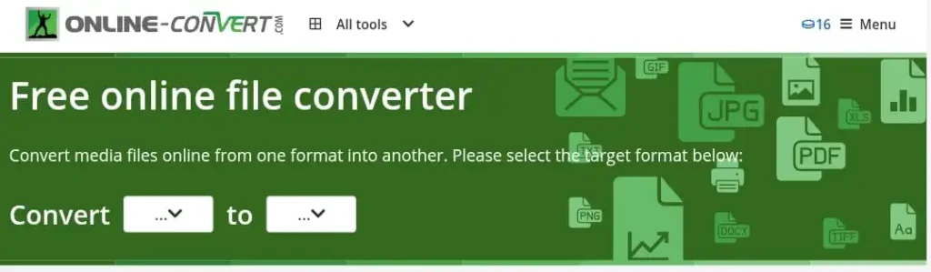 Online-Convert tool converting document to PDF format