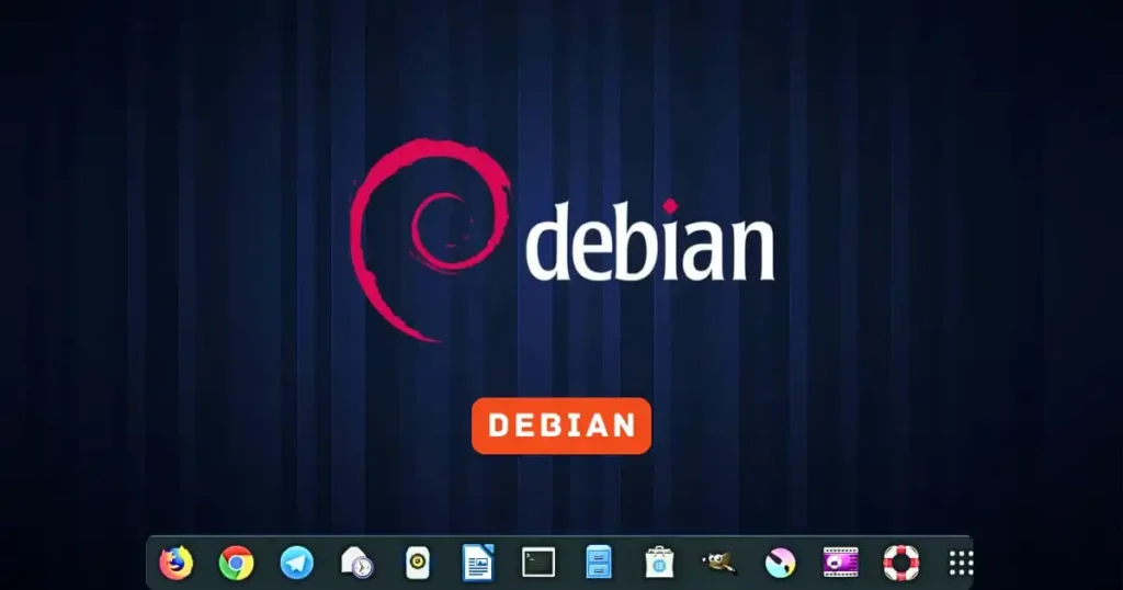 Debian home screen