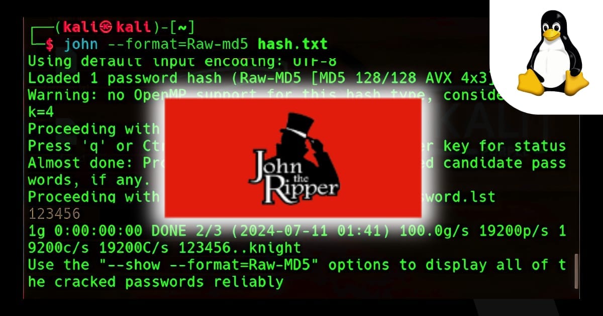 John the ripper installation and basic commands